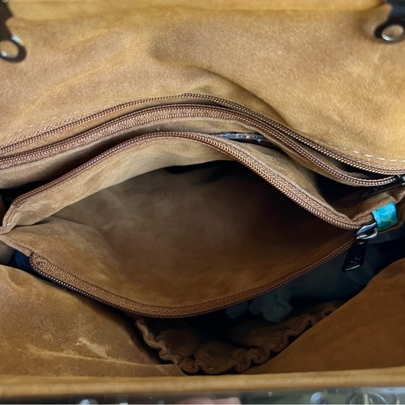 Patricia Nash Laureana Leather Kiss-lock Hand/Crossbody Bag With Chain P823311 - Picture 12 of 16